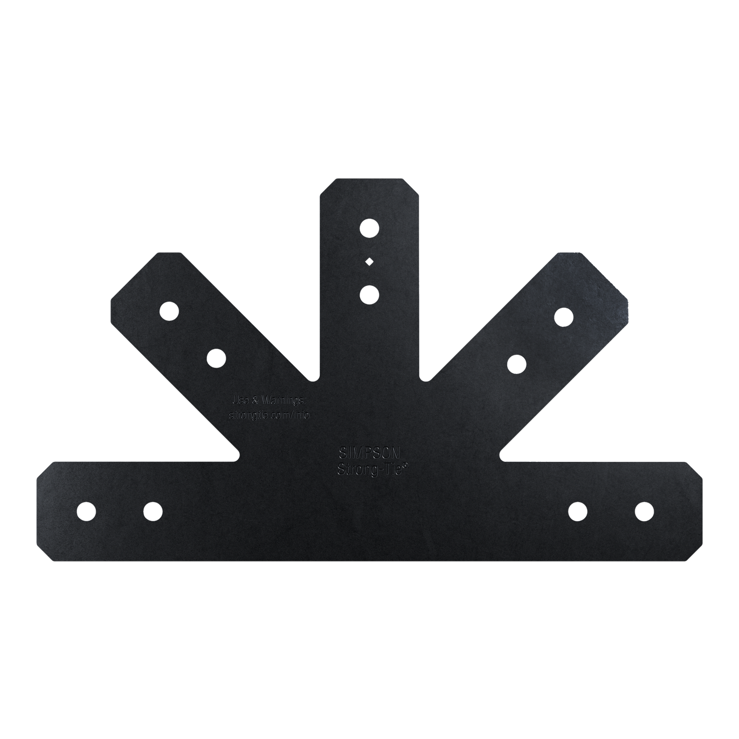 Simpson Strong-Tie APVGP1212-4 Outdoor Accents® Avant Collection™ 12:12 Pitch, Black Powder-Coated Gable Plate for 4x (Pack of 40)