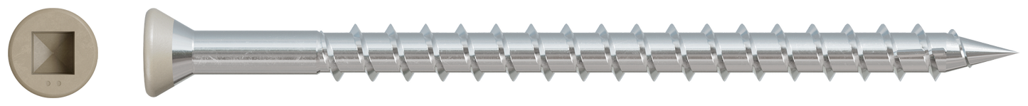Simpson Strong-Tie DTH212S305BR05 Trim-Head Screw — Sharp Point (Collated) — #7 x 2 in. #2 SQ Type 305, Brown 05  (1000-Qty) (Pack of 100)
