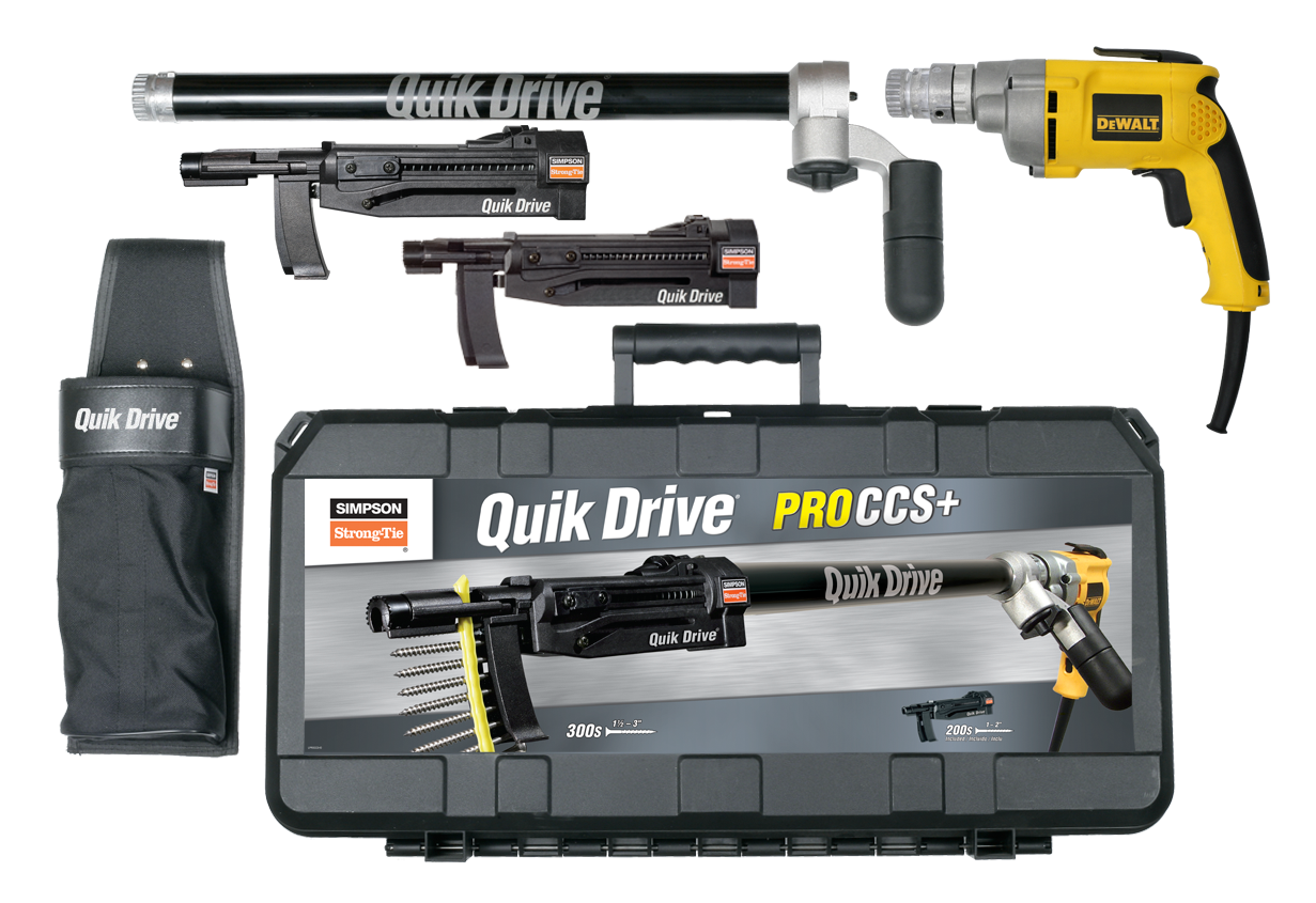 Simpson Strong-Tie PROCCS+D25K Quik Drive® PROCCS+ Multi-Purpose Combo System w/ DeWalt® 2500 RPM Screwdriver Motor (Pack of 60)