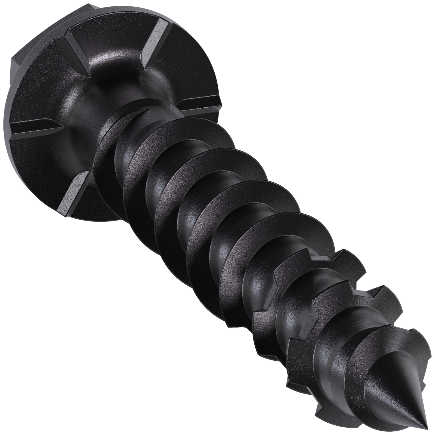 Simpson Strong-Tie TNTBL18114H Titen Turbo™ — 3/16 in. x 1-1/4 in. Hex-Head Concrete and Masonry Screw, Black (100-Qty) (Pack of 16)
