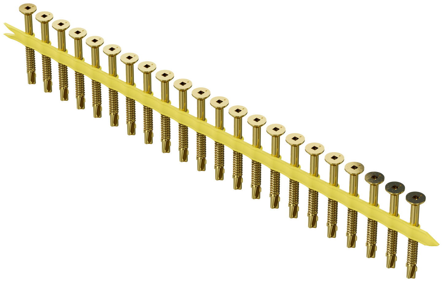Simpson Strong-Tie TB1460S Strong-Drive® TB WOOD-TO-STEEL Screw (Collated) — #14 x 2-3/8 in. Yellow Zinc (750-Qty) (Pack of 100)