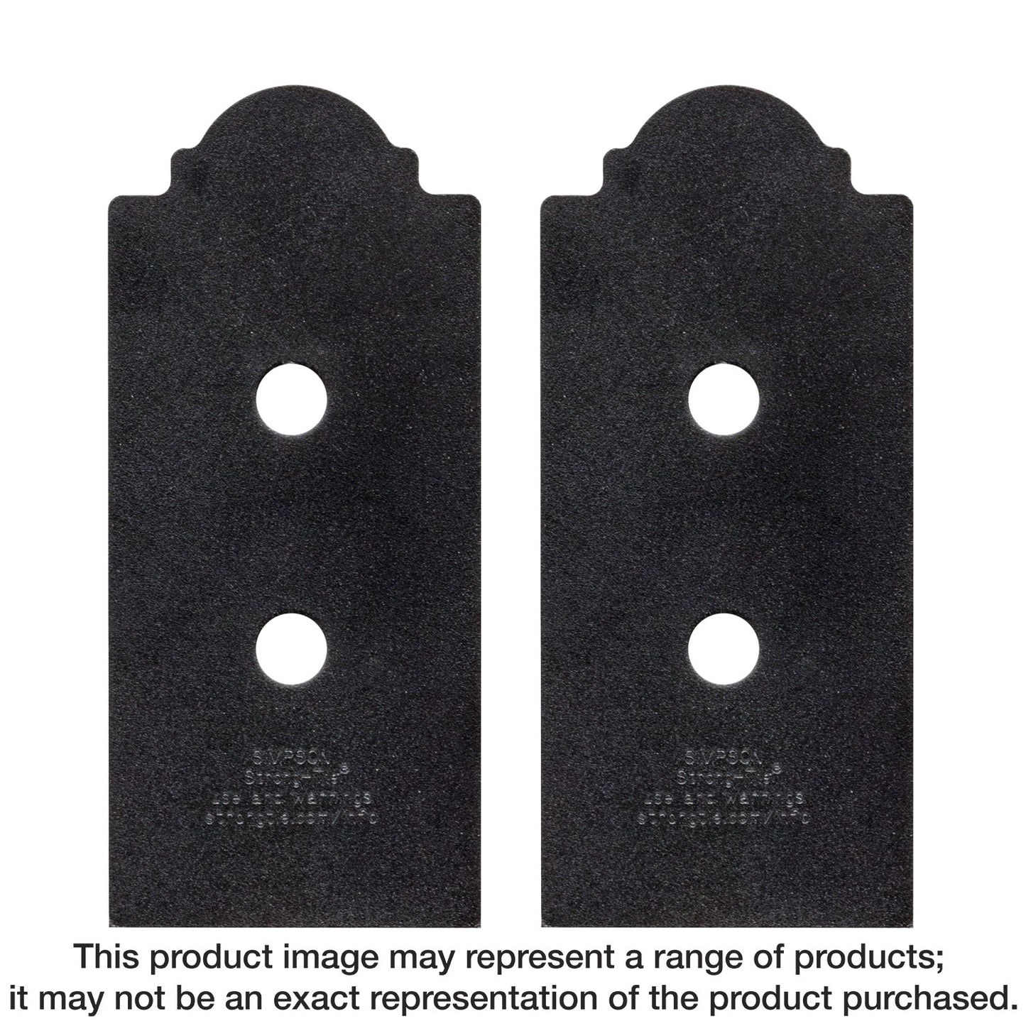Simpson Strong-Tie APB88DSP Outdoor Accents® Mission Collection® ZMAX®, Black Post Base Side Plate for 8x (Qty-2) (Pack of 5)