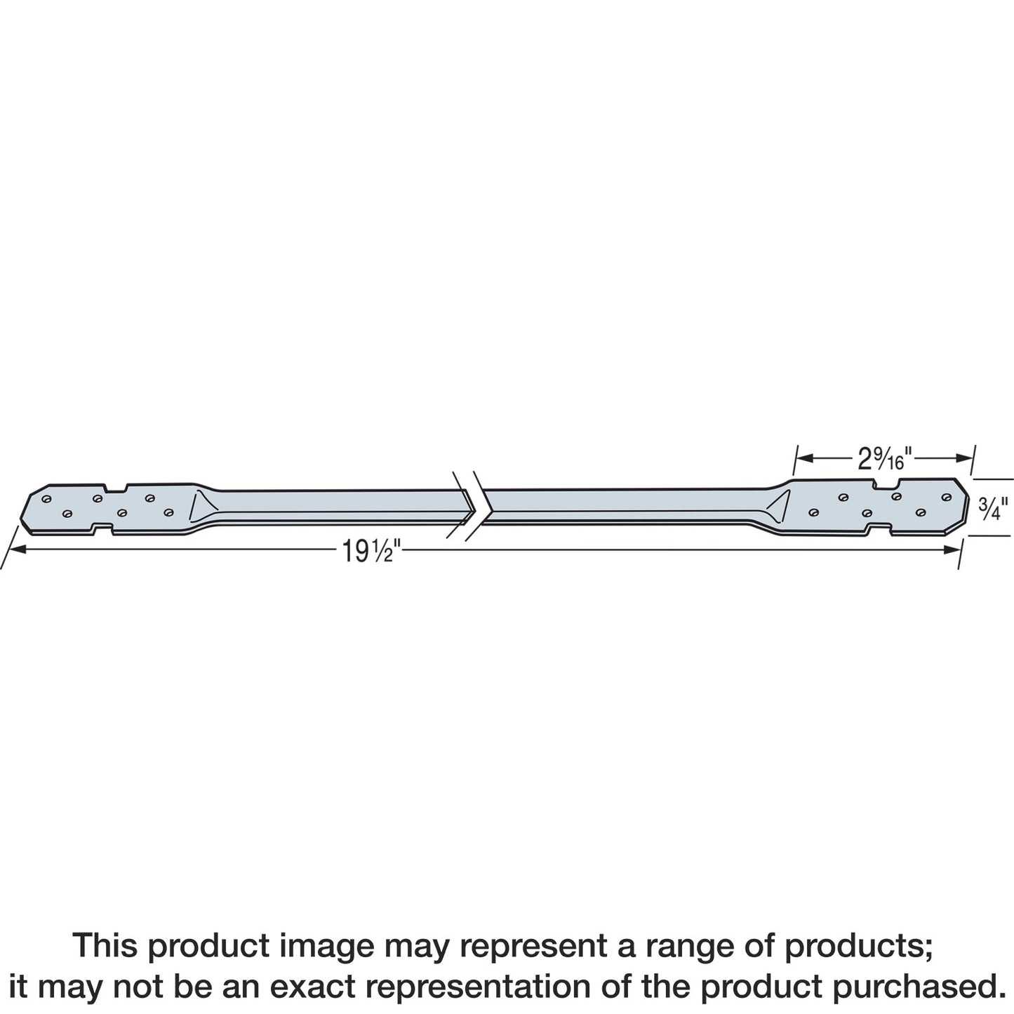 Simpson Strong-Tie LTB20-R LTB 19-1/2 in. 22-Gauge Galvanized Tension Bridging (Pack of 6000)