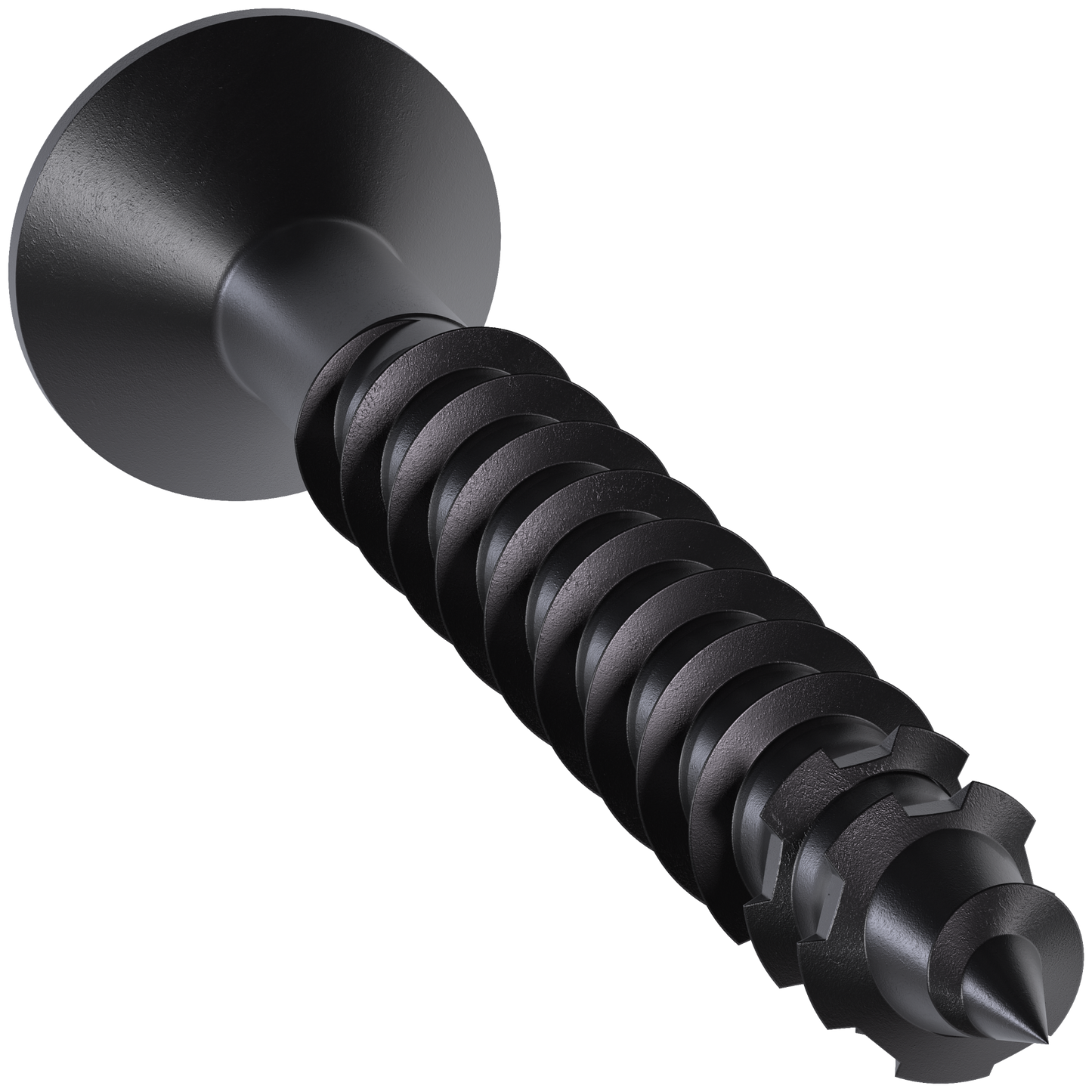 Simpson Strong-Tie TNTBL25214TF Titen Turbo™ — 1/4 in. x 2-1/4 in. 6-Lobe Flat-Head Concrete and Masonry Screw, Black (100-Qty) (Pack of 5)