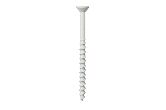 Simpson Strong-Tie TNTW18214TFC75 Titen Turbo™ — 3/16 in. x 2-1/4 in. 6-Lobe Flat-Head Concrete and Masonry Screw, White (75-Qty)