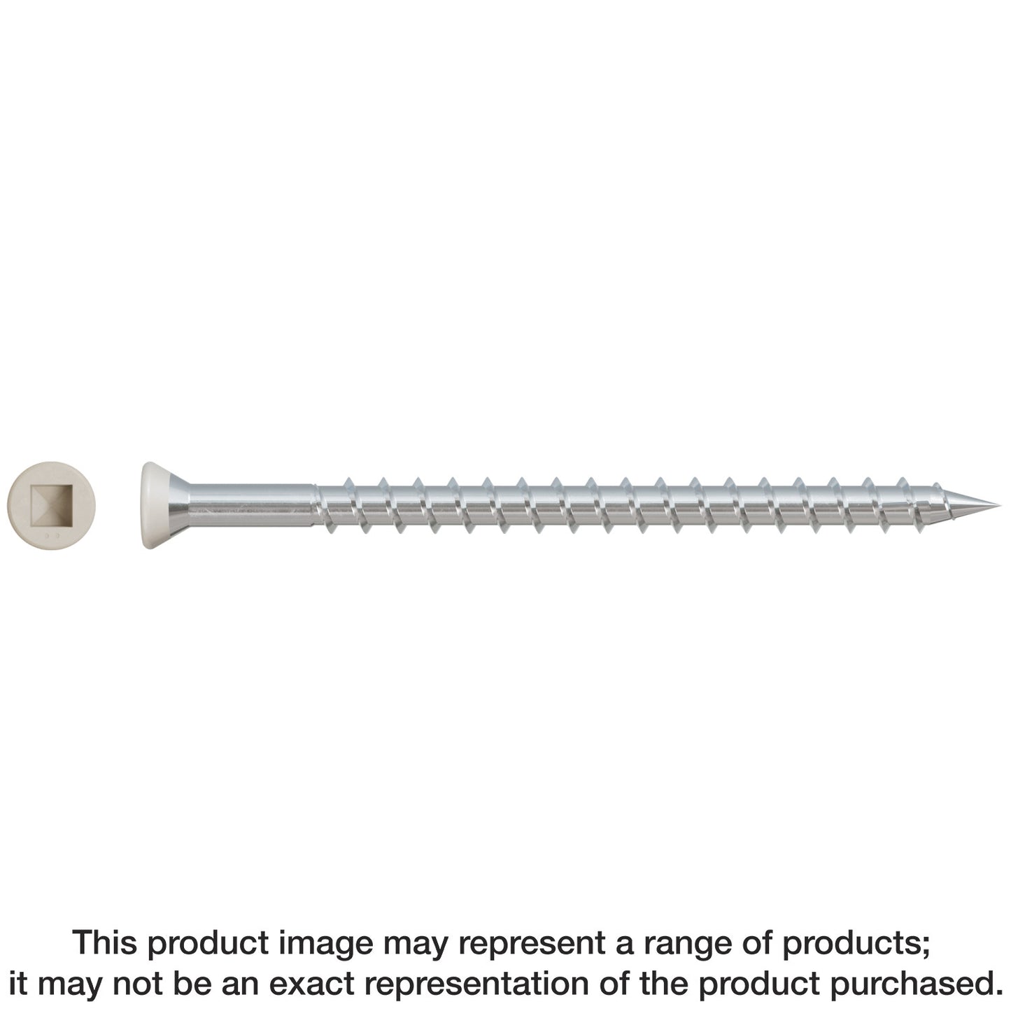 Simpson Strong-Tie DTH212S305TN Trim-Head Screw — Sharp Point (Collated) — #7 x 3-1/2 in. #2 Square Type 305 Tan (1000-Qty)
