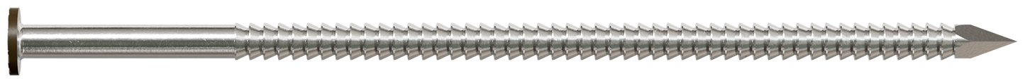 Simpson Strong-Tie S16SNDB1 Painted Siding Nail — 3-1/2 in. x .120 in. Type 304 Stainless Steel, Dark Brown (1 lb.) (Pack of 800)