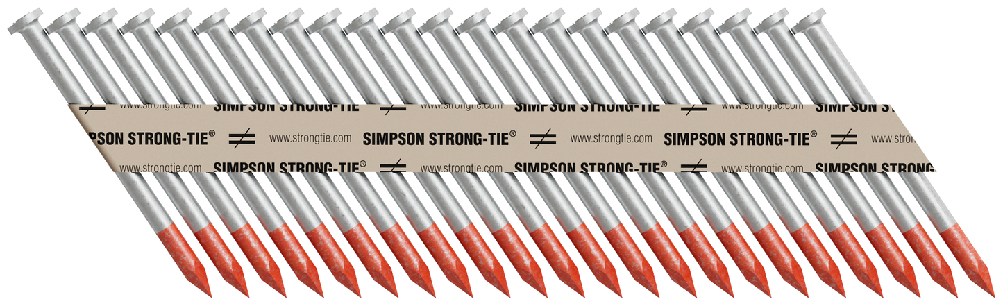 Simpson Strong-Tie N16HDGPT2000 Strong-Drive® 33° SCN SMOOTH-SHANK CONNECTOR Nail — 2-1/2 in. x .162 in. HDG (2000-Qty) (Pack of 64)