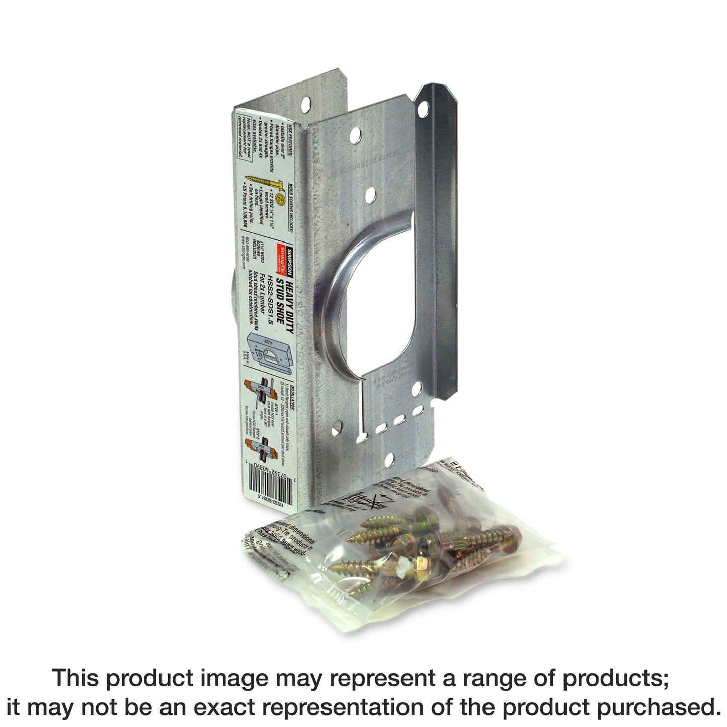 Simpson Strong-Tie HSS2-SDS1.5 HSS Galvanized Stud Shoe for 2x, with Strong-Drive® SDS Screws