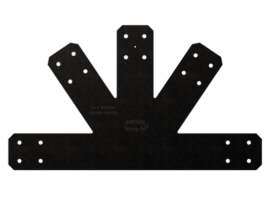 Simpson Strong-Tie APVGP812 Outdoor Accents® Avant Collection™ 8:12 Pitch, Black Powder-Coated Gable Plate (Pack of 40)