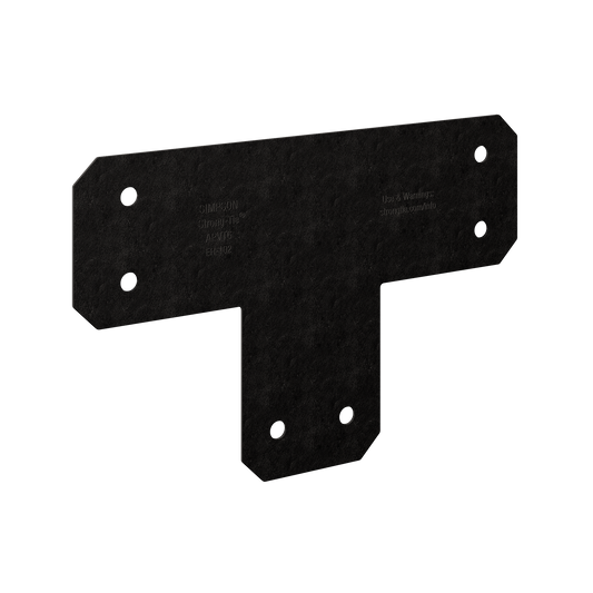 Simpson Strong-Tie APVT6 Outdoor Accents® Avant Collection™ ZMAX®, Black Powder-Coated T Strap for 6x6 (Pack of 8)