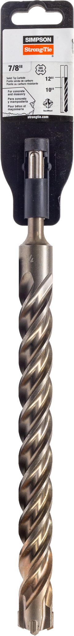 Simpson Strong-Tie MDPL08712Q 7/8 in. x 12 in. SDS-plus® Quad-Head Shank Drill Bit (Pack of 6)