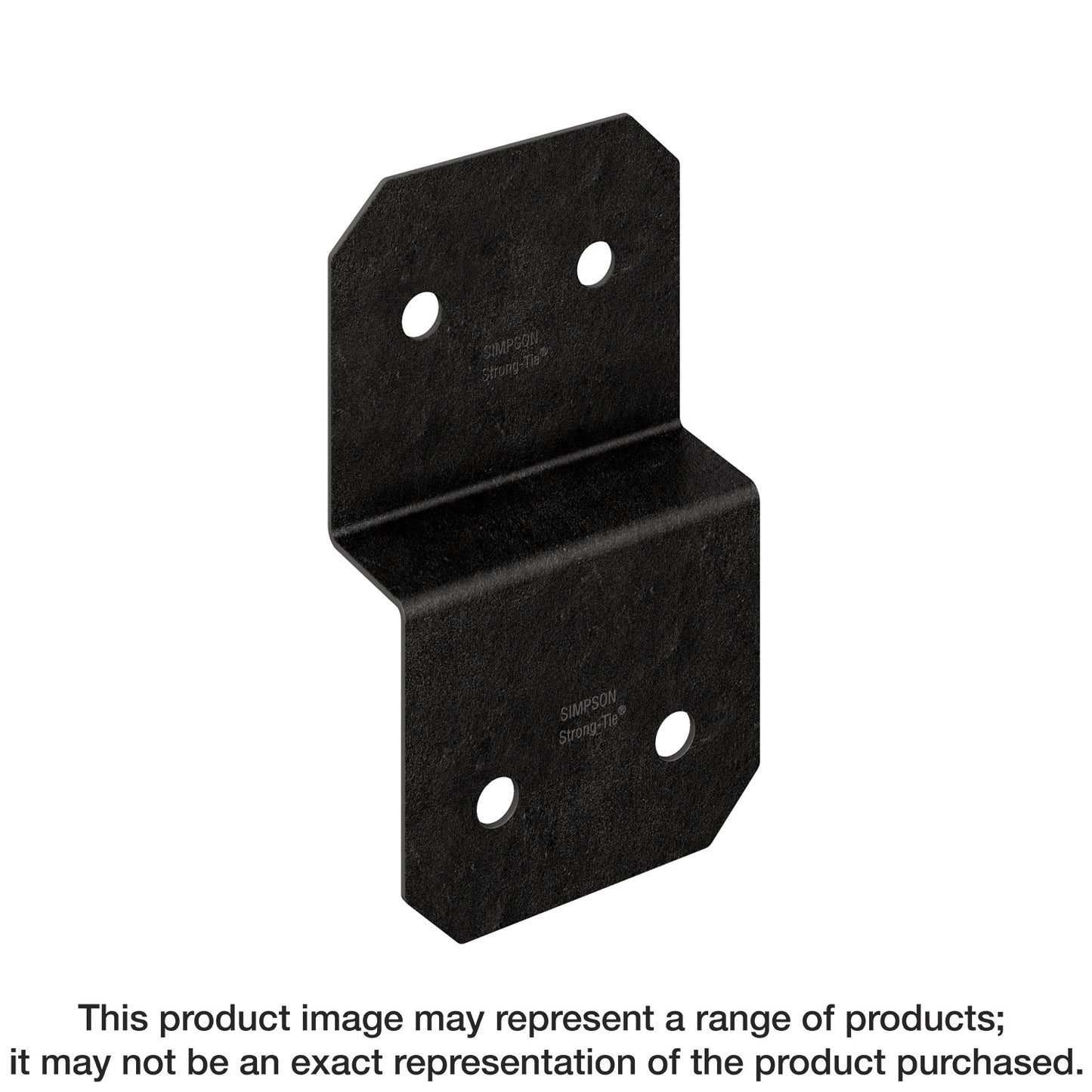 Simpson Strong-Tie APVDJT1.75-6 Outdoor Accents® Avant Collection™ 5-in. ZMAX®, Black Powder-Coated Deck Joist Tie for 1-3/4-in. Wood (Pack of 576)