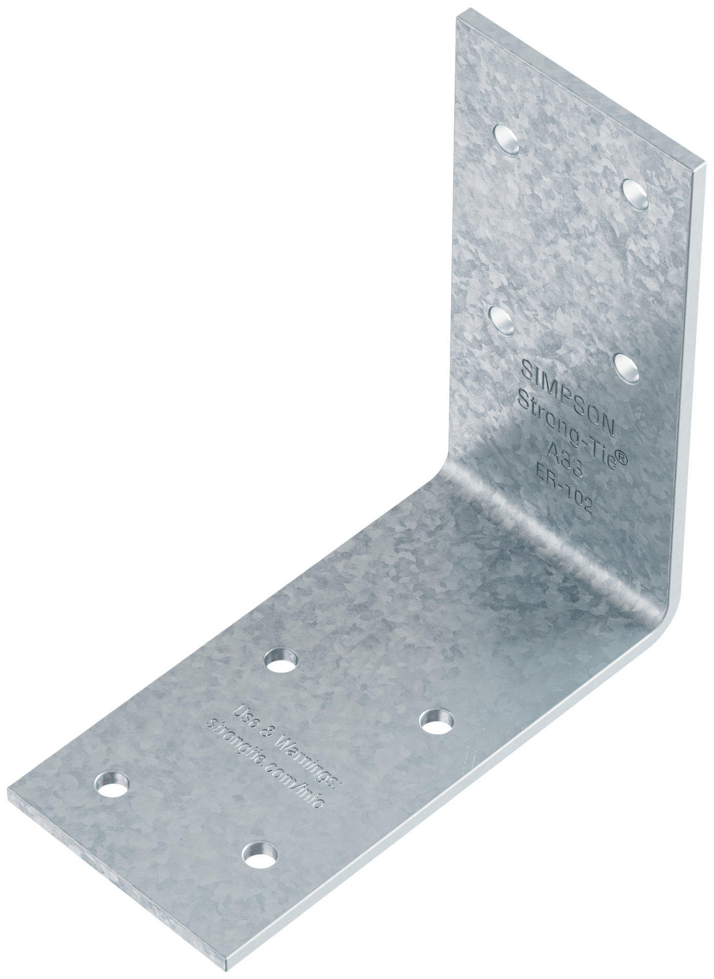 Simpson Strong-Tie A33 3 in. x 3 in. x 1-1/2 in. Galvanized Angle (Pack of 5000)