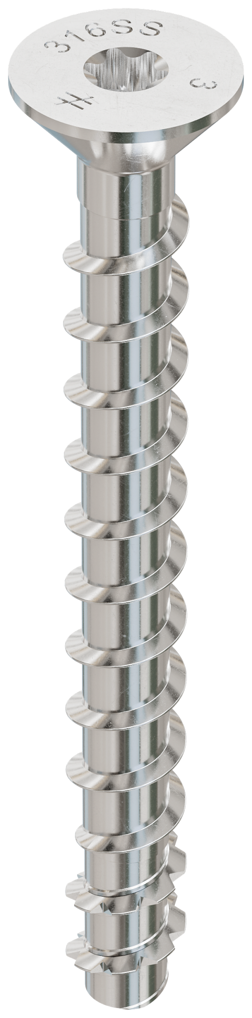 Simpson Strong-Tie THDC25300CS6SS Titen HD® 1/4 in. x 3 in. Type 316 SS Countersunk Head Heavy-Duty Screw Anchor (25-Qty) (Pack of 10)
