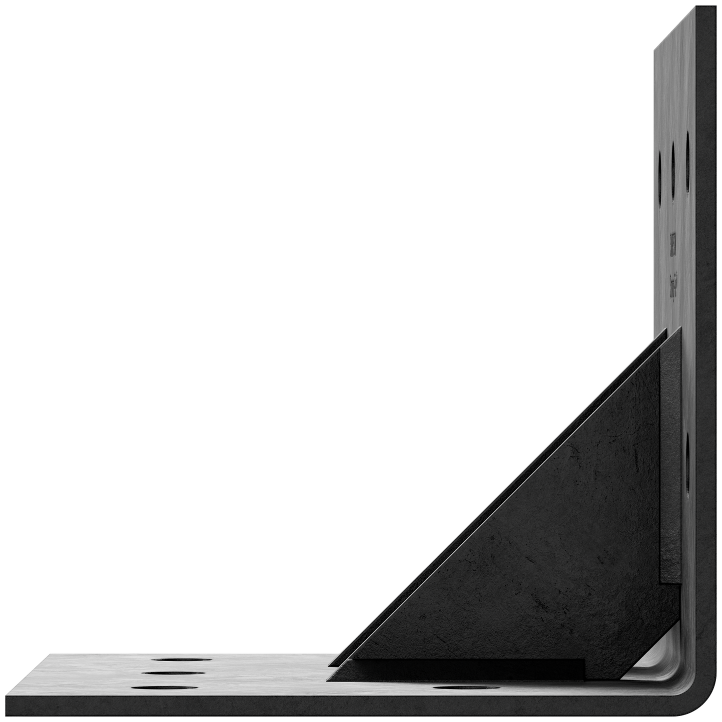 Simpson Strong-Tie HL57GPC HLGPC 5 in. x 7 in. Black Powder-Coated Ornamental Heavy Angle with Gusset