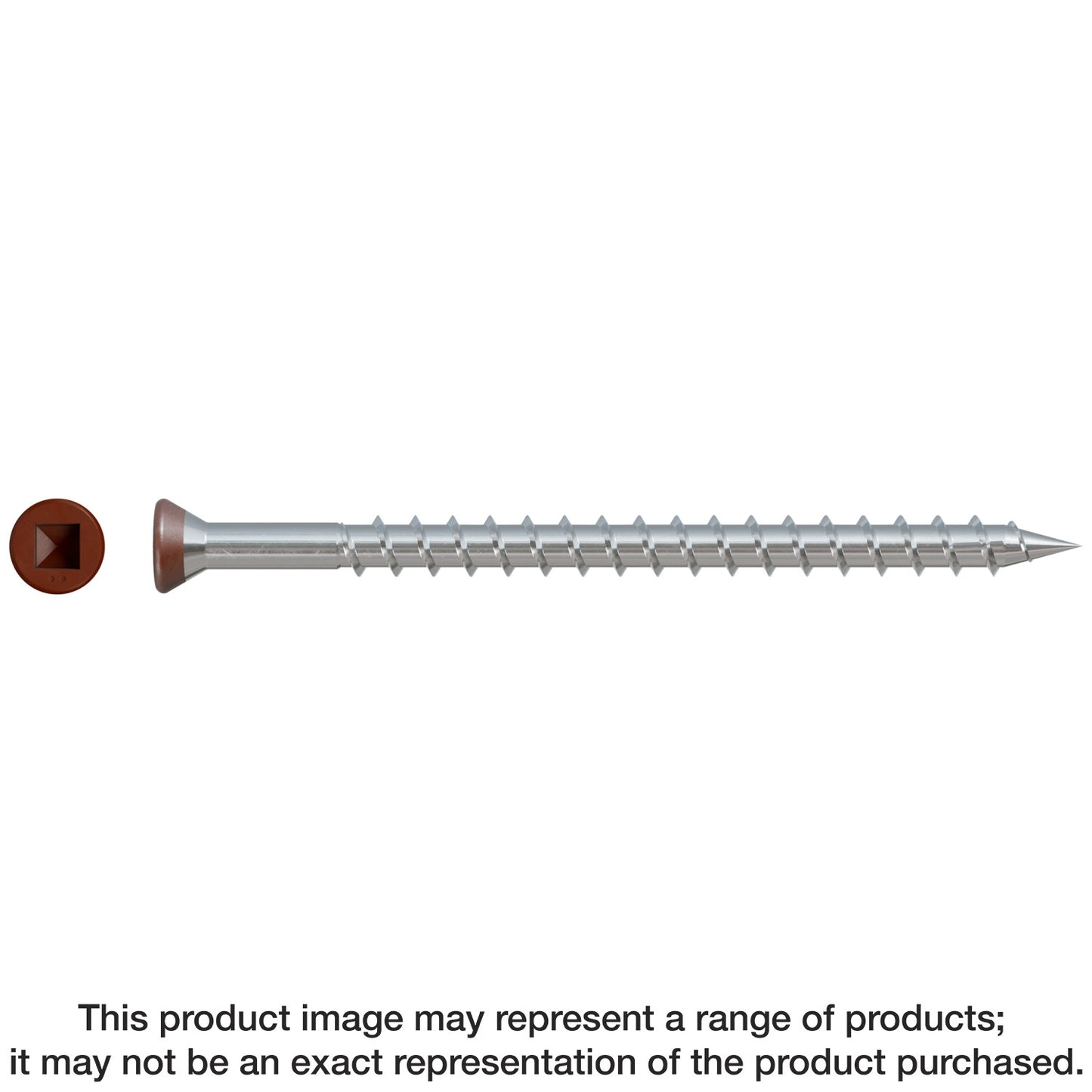 Simpson Strong-Tie DTH212S305RD01 Trim-Head Screw — Sharp Point (Collated) — #7 x 3 in. #2 SQ Type 305, Red 01 (1000-Qty)