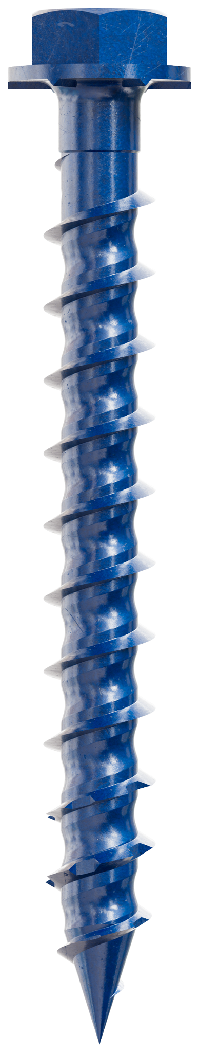 Simpson Strong-Tie TNT18134H Titen Turbo™ — 3/16 in. x 1-3/4 in. Hex-Head Concrete and Masonry Screw, Blue (100-Qty) (Pack of 5)