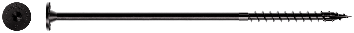 Simpson Strong-Tie SDWS22800DBB Strong-Drive® SDWS™ TIMBER Screw (Exterior Grade) — 0.220 in. x 8 in. T40, Black (400-Qty) (Pack of 32)