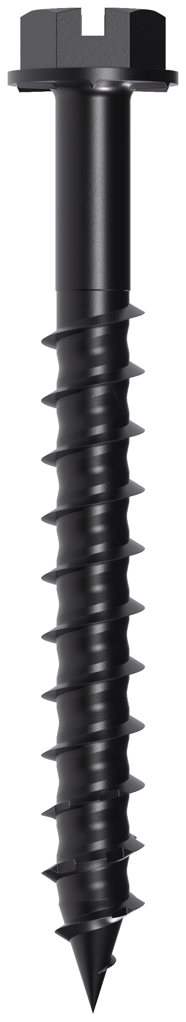 Simpson Strong-Tie TNTBL25214H Titen Turbo™ — 1/4 in. x 2-1/4 in. Hex-Head Concrete and Masonry Screw, Black (100-Qty)