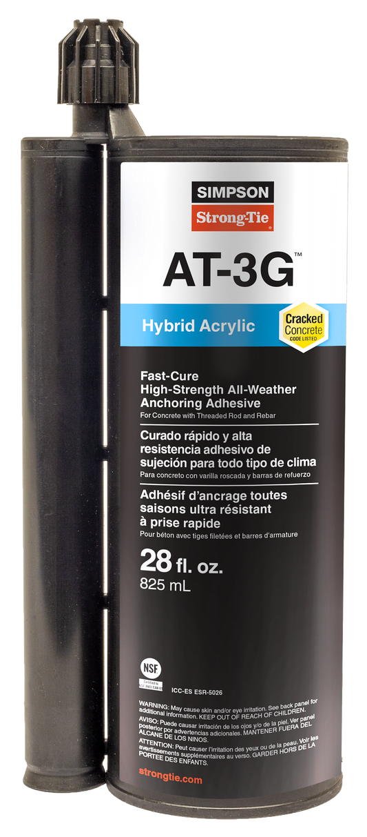 Simpson Strong-Tie AT3G30 AT-3G™ 28-oz. High-Strength Acrylic Anchoring Adhesive Cartridge w/ Nozzle
