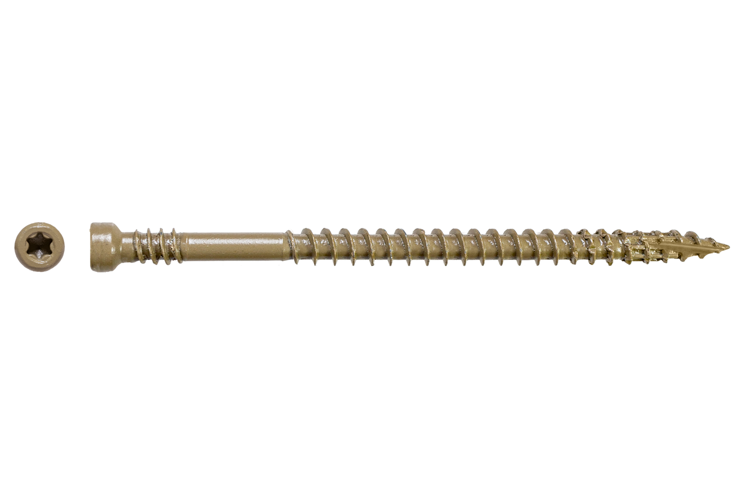 Simpson Strong-Tie FT07212R100W Finish Trim Screw — #7 x 2-1/2 in. T10, Trim-Head, Quik Guard®, White (100-Qty) (Pack of 5)