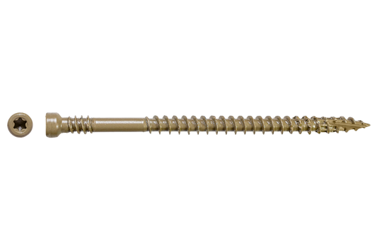Simpson Strong-Tie FT07212R400W Finish Trim Screw — #7 x 2-1/2 in. T10, Trim-Head, Quik Guard®, White (400-Qty)