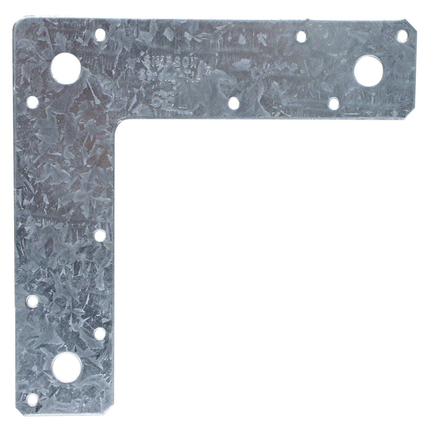 Simpson Strong-Tie 66L 6 in. x 6 in. 14-Gauge Galvanized L Strap (Pack of 10)