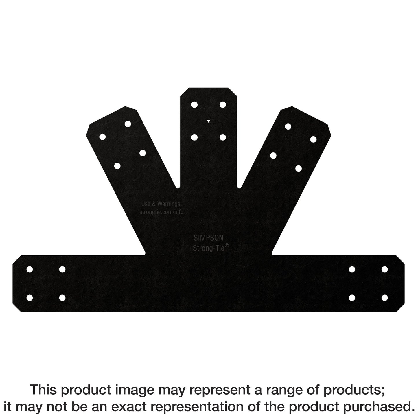 Simpson Strong-Tie APVGP612 Outdoor Accents® Avant Collection™ 6:12 Pitch, Black Powder-Coated Gable Plate (Pack of 2)
