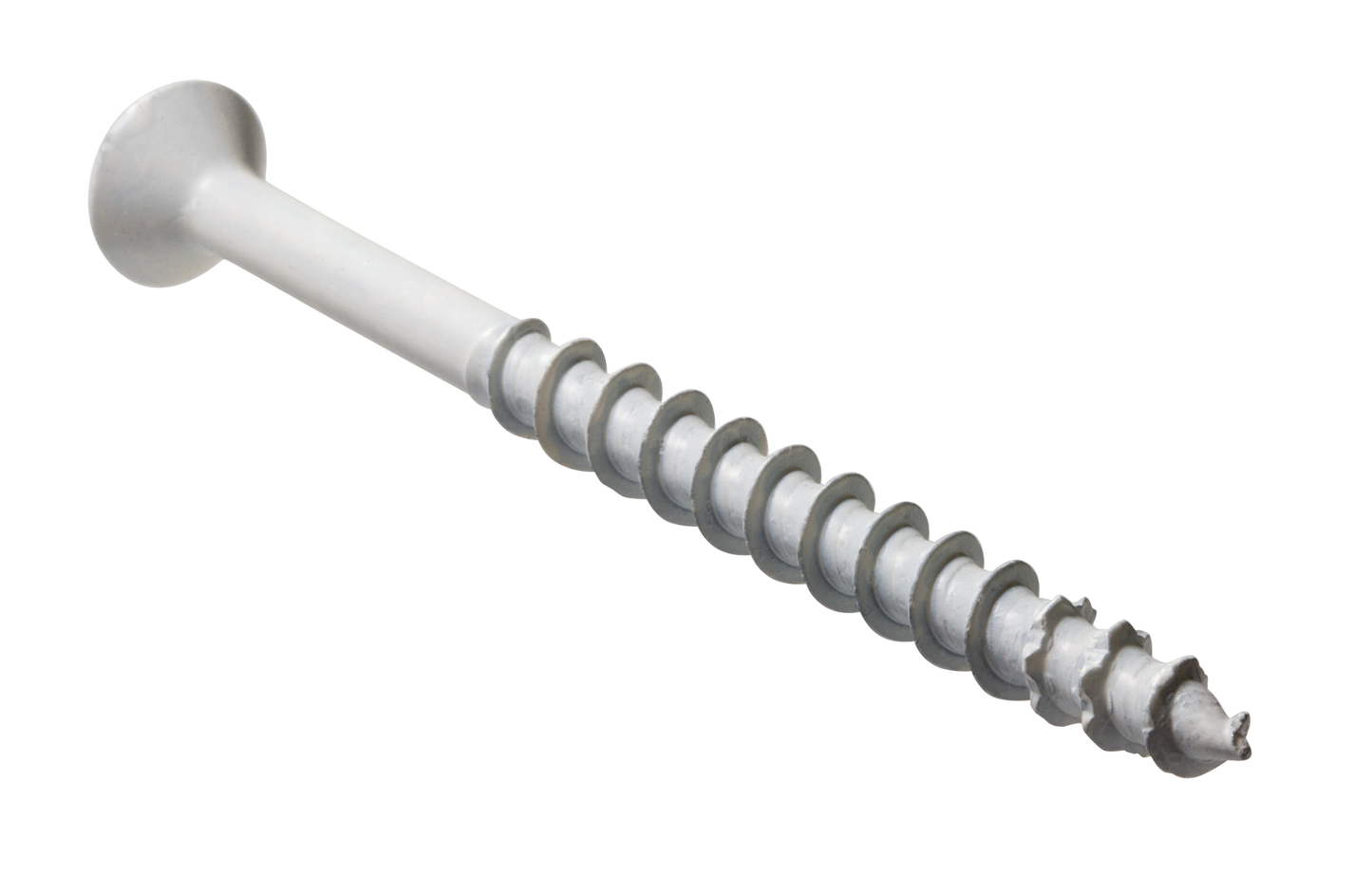 Simpson Strong-Tie TNTW18234TFC8 Titen Turbo™ — 3/16 in. x 2-3/4 in. 6-Lobe Flat-Head Concrete and Masonry Screw, White (8-Qty) (Pack of 5)