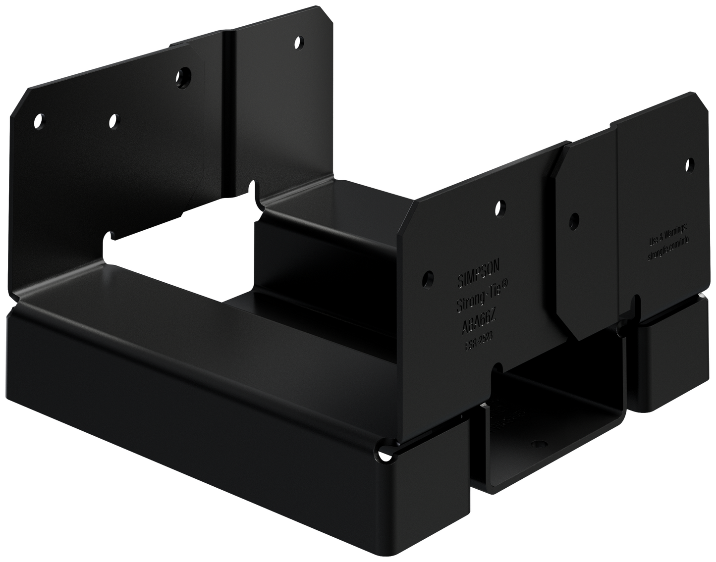 Simpson Strong-Tie ABA66PC Outdoor Accents® ABAPC ZMAX®, Black Powder-Coated Adjustable Standoff Post Base for 6x6 (Pack of 576)
