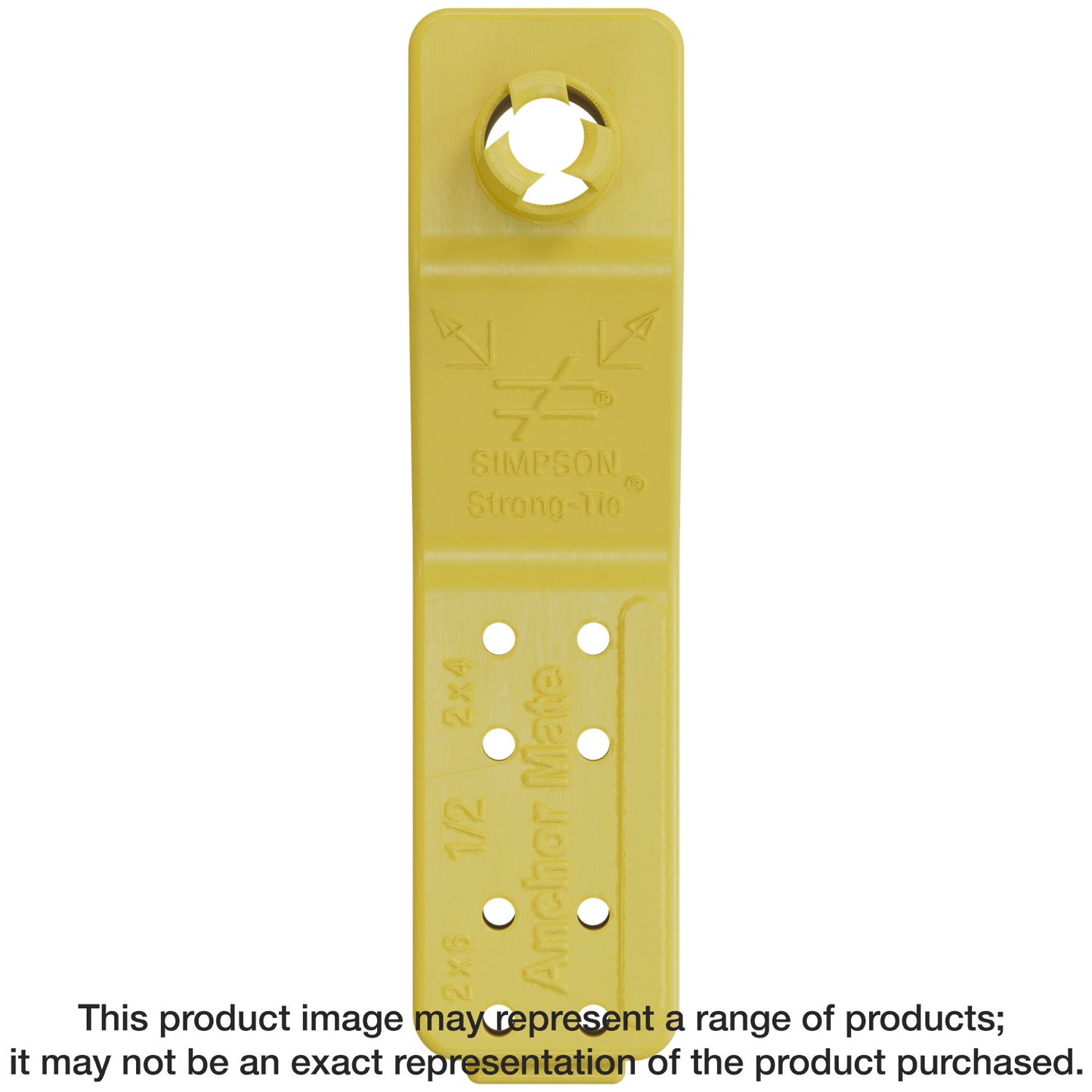 Simpson Strong-Tie AM 1/2 AnchorMate® 1/2-in. Dia. Anchor Bolt Holder — Yellow (100-Qty) (Pack of 60)