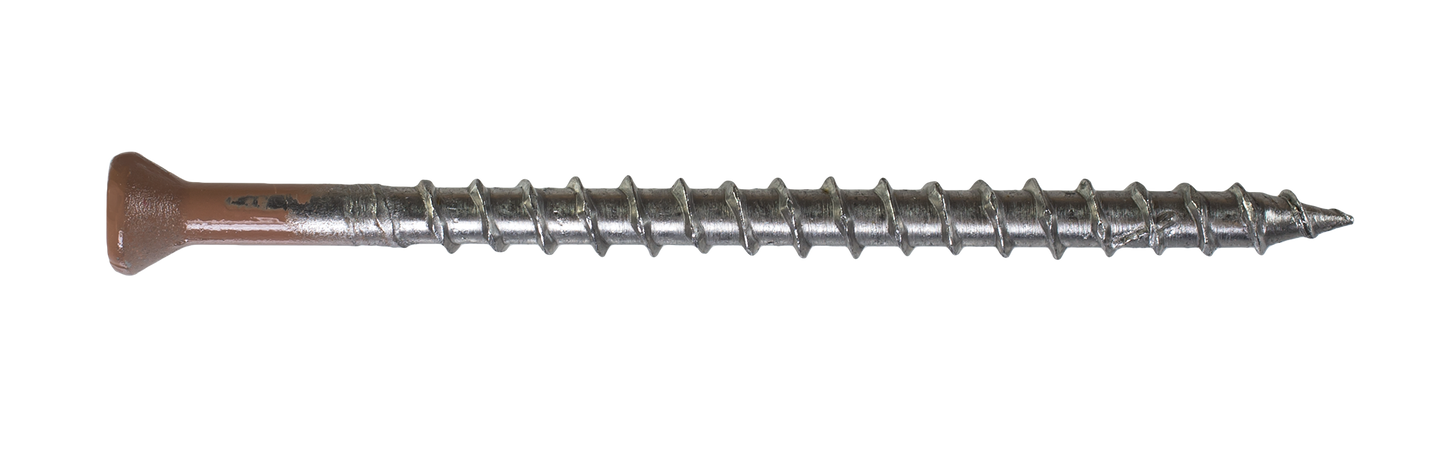 Simpson Strong-Tie DTH212S305TN04 Trim-Head Screw — Sharp Point (Collated) — #7 x 2-1/2 in. #2 Square Type 305 Tan 04 (1000-Qty)