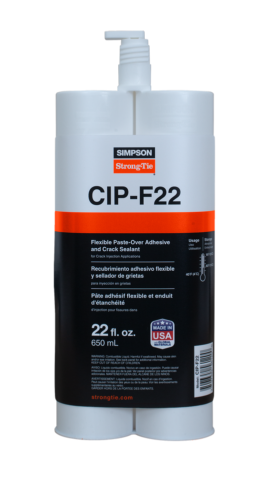 Simpson Strong-Tie CIP-F22 CIP-F Flexible Paste-Over Adhesive and Crack Sealant (22 oz.) (Pack of 10)
