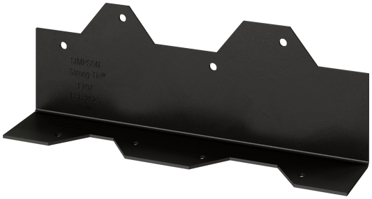 Simpson Strong-Tie L70PC Outdoor Accents® 7 in. 16-Gauge ZMAX®, Black Powder-Coated Reinforcing L Angle (Pack of 24)