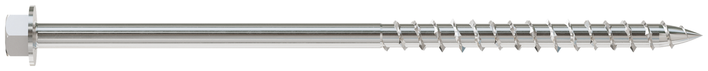 Simpson Strong-Tie SDWH19500SS-R10 Strong-Drive® SDWH™ TIMBER-HEX SS Screw — 0.185 in. x 5 in. 5/16 Hex, Type 316 (10-Qty)