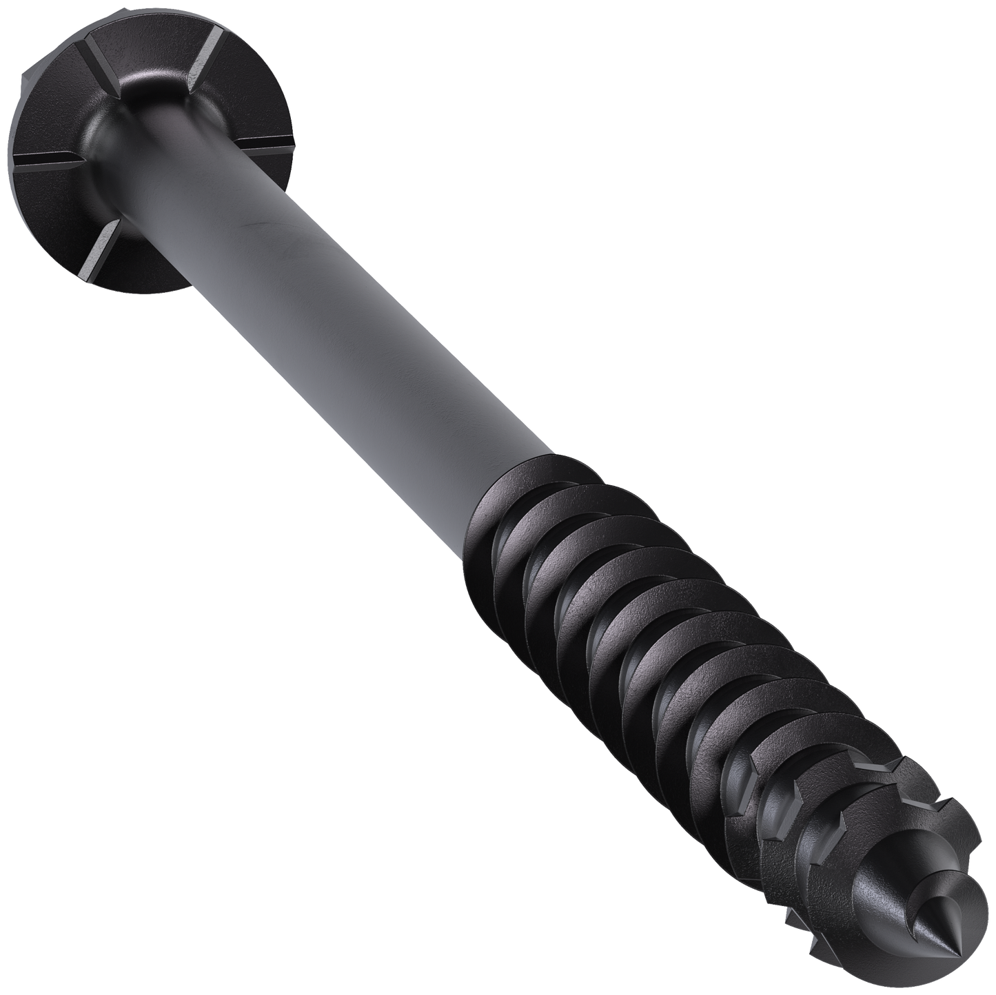 Simpson Strong-Tie TNTBL25334H Titen Turbo™ — 1/4 in. x 3-3/4 in. Hex-Head Concrete and Masonry Screw, Black (100-Qty)