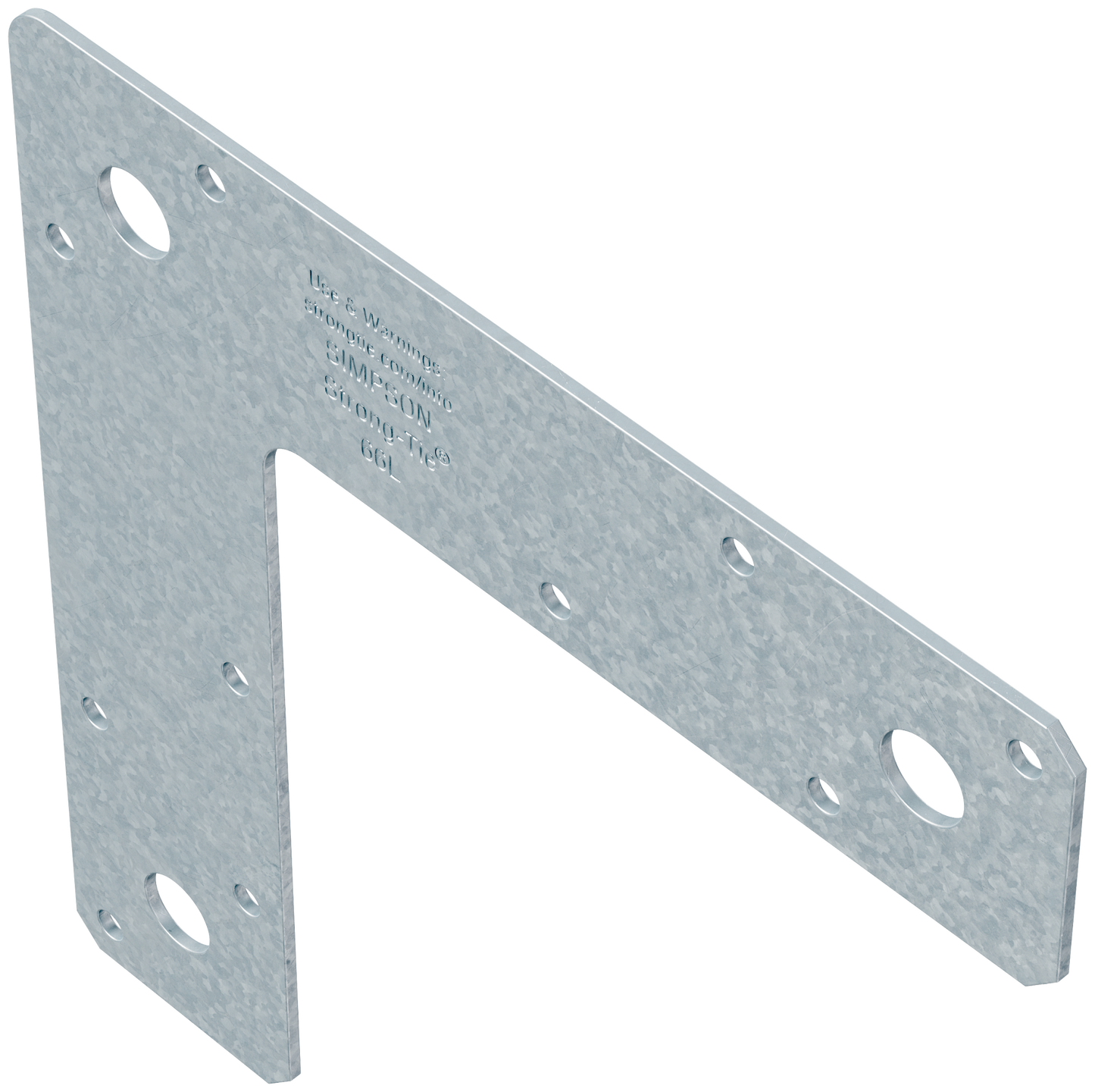 Simpson Strong-Tie 66L 6 in. x 6 in. 14-Gauge Galvanized L Strap (Pack of 25)