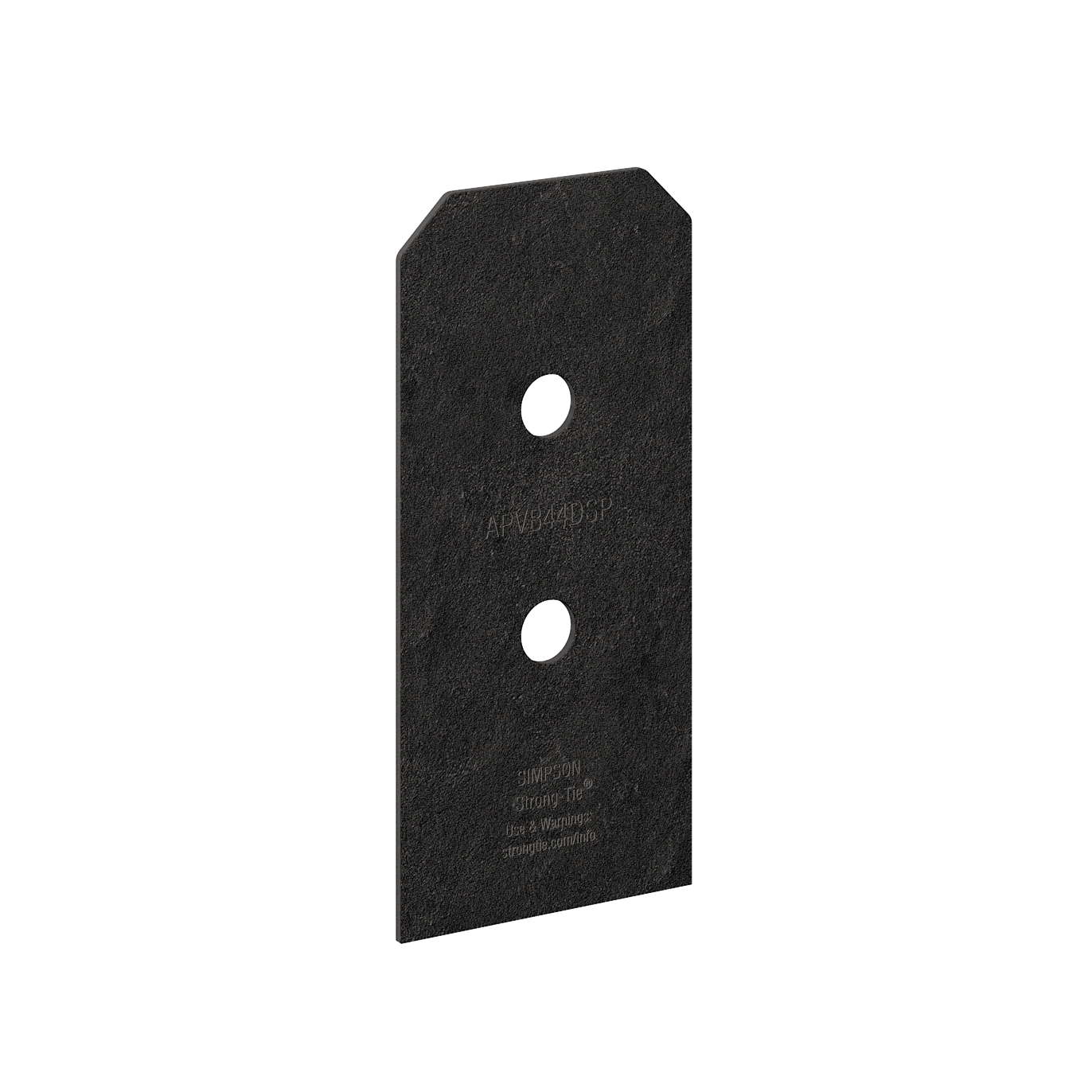 Simpson Strong-Tie APVB44DSP Outdoor Accents® Avant Collection™ ZMAX®, Black Post Base Side Plate for 4x (Qty-2)