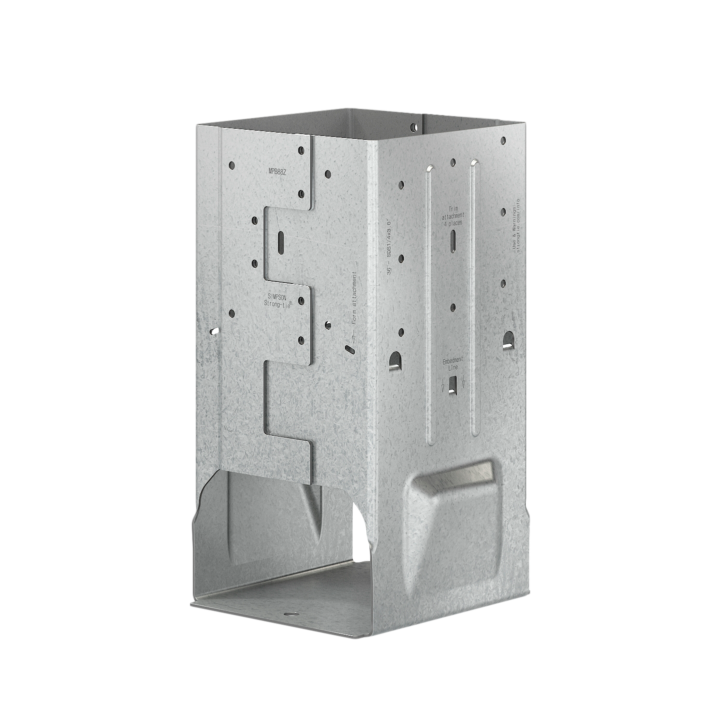 Simpson Strong-Tie MPB88Z MPBZ® ZMAX® Galvanized Moment Post Base for 8x8 w/ SDS Screws