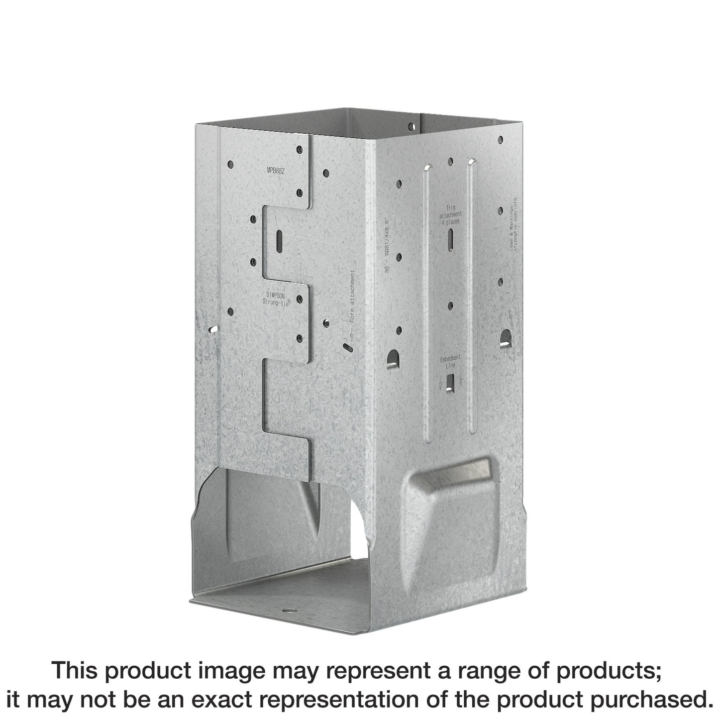 Simpson Strong-Tie MPB88Z MPBZ® ZMAX® Galvanized Moment Post Base for 8x8 w/ SDS Screws (Pack of 48)
