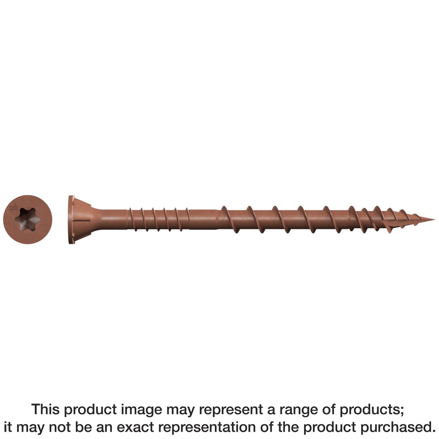 Simpson Strong-Tie DSVR212S Deck-Drive™ DSV WOOD Screw (Collated) — #10 x 2-1/2 in. T25 6-Lobe, Red (1000-Qty) (Pack of 100)