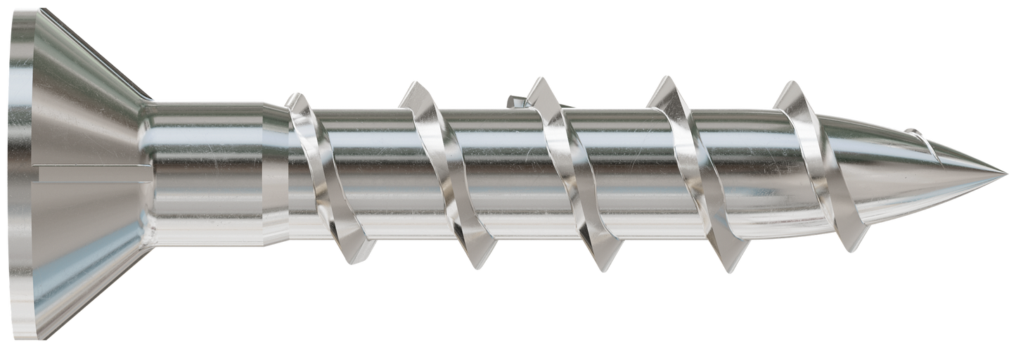 Simpson Strong-Tie S10100WP5 Deck-Drive™ DWP WOOD SS Screw — #10 x 1 in. T-25, Flat Head, Type 305 (5 lb.) (Pack of 6)