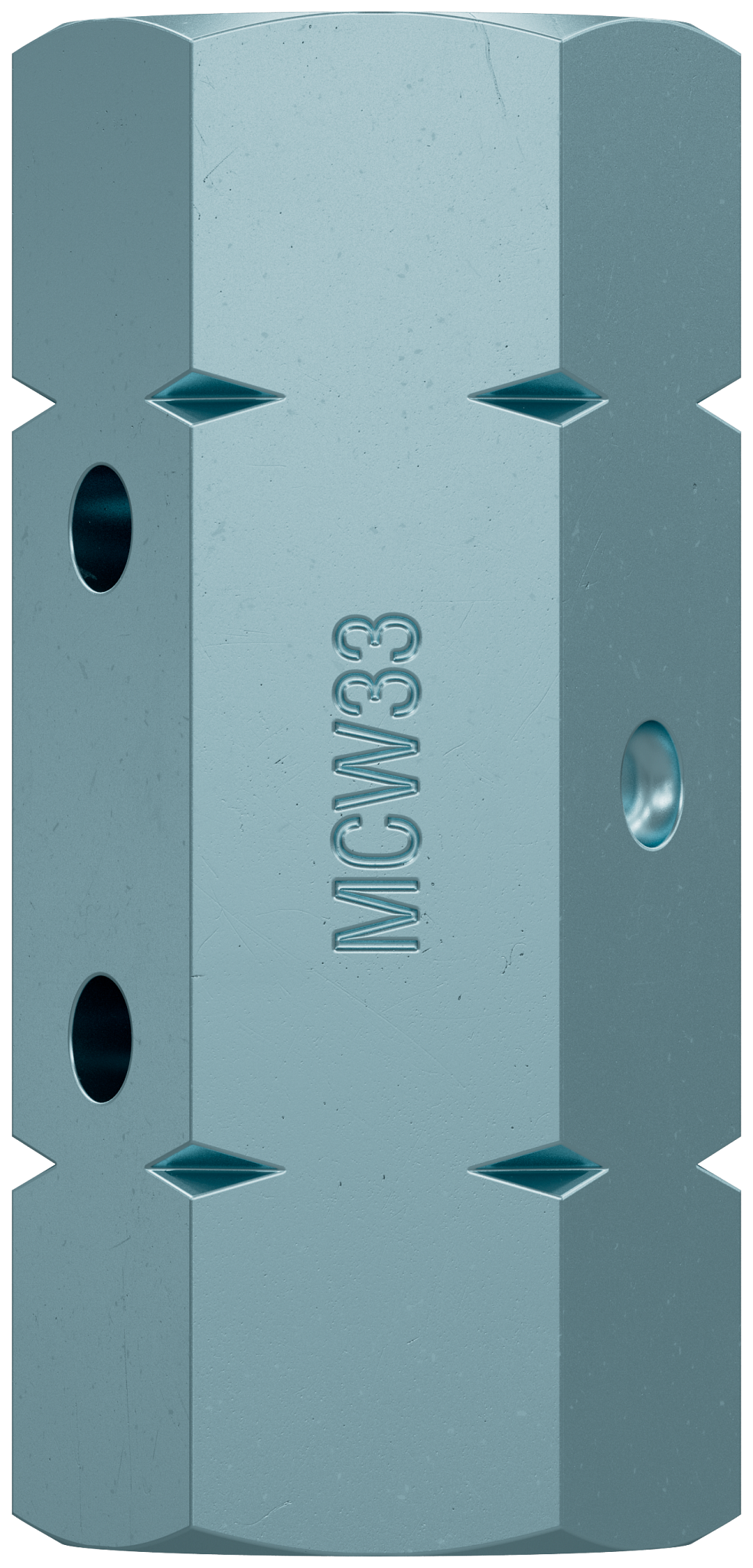 Simpson Strong-Tie MCW33 MCW 3/8 in. Coupler Nut with Witness® Hole, Grade 55 (Pack of 1000)