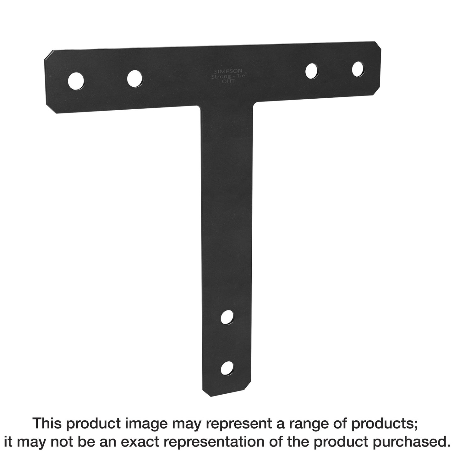 Simpson Strong-Tie 1616HTPC HTPC 16 in. x 16 in. 7-Gauge Black Powder-Coated Ornamental T Strap