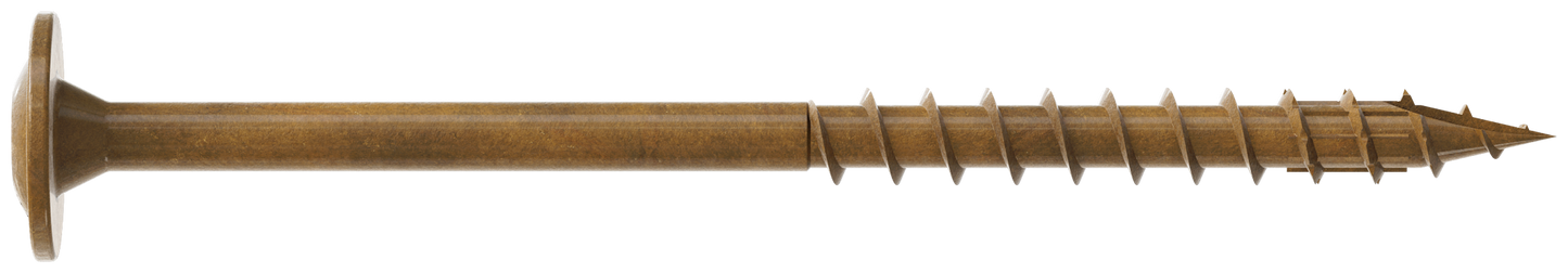 Simpson Strong-Tie CBT08212R200 Wafer-Head Construction Screw — #8 x 2-1/2 in. T20, Quik Guard®, Tan (200-Qty) (Pack of 6)