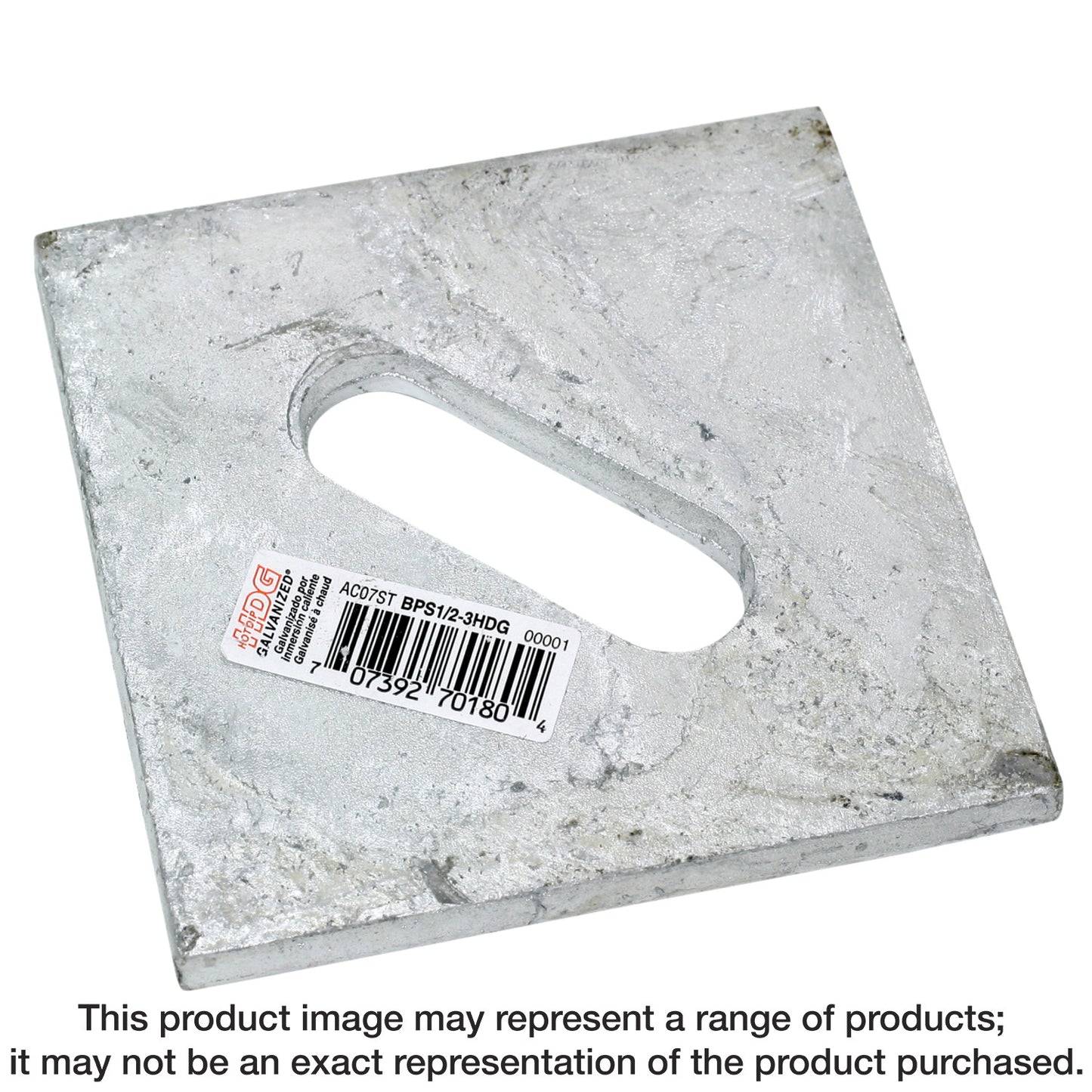Simpson Strong-Tie BPS 1/2-3HDG BPS 3 in. x 3 in. HDG Slotted Bearing Plate with 1/2 in. Bolt Dia.