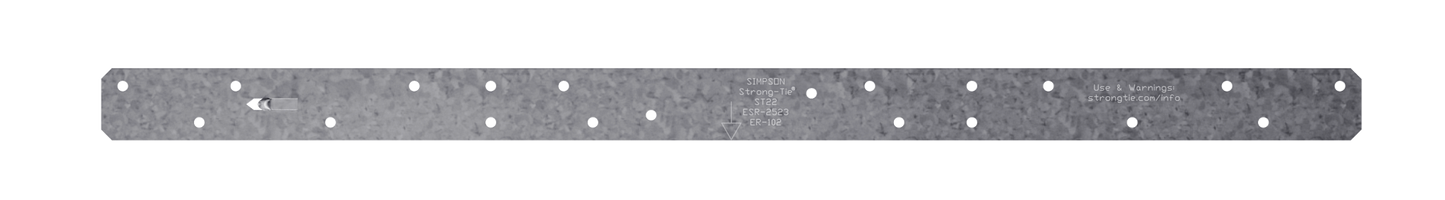 Simpson Strong-Tie ST22 ST 21-5/8 in. 16-Gauge Galvanized Strap Tie (Pack of 5000)
