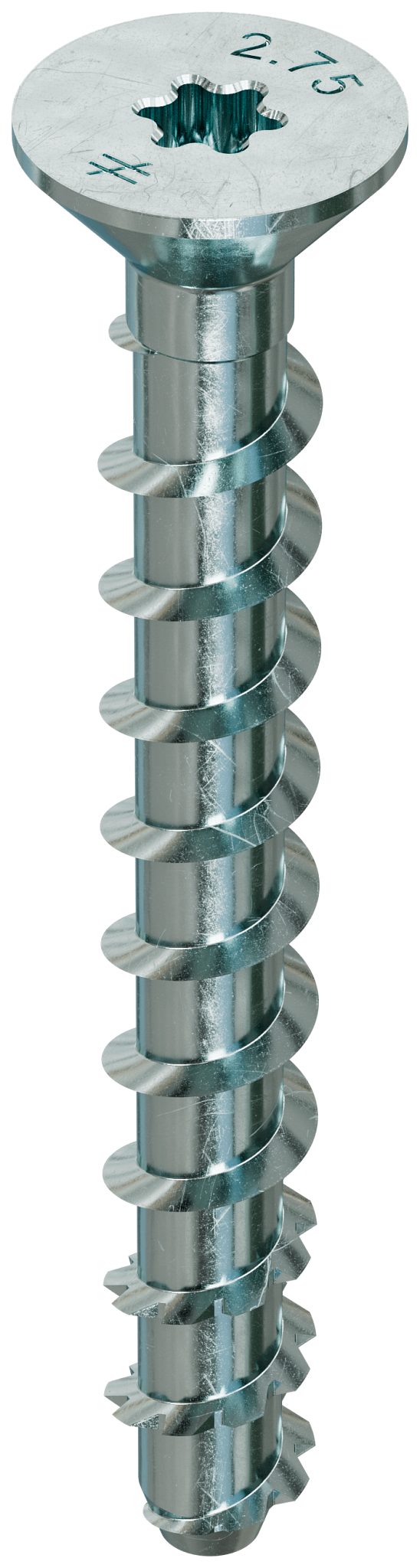 Simpson Strong-Tie THDB25234CS Titen HD® 1/4 in. x 2-3/4 in. Zinc-Plated Countersunk Head Heavy-Duty Screw Anchor (50-Qty) (Pack of 490)