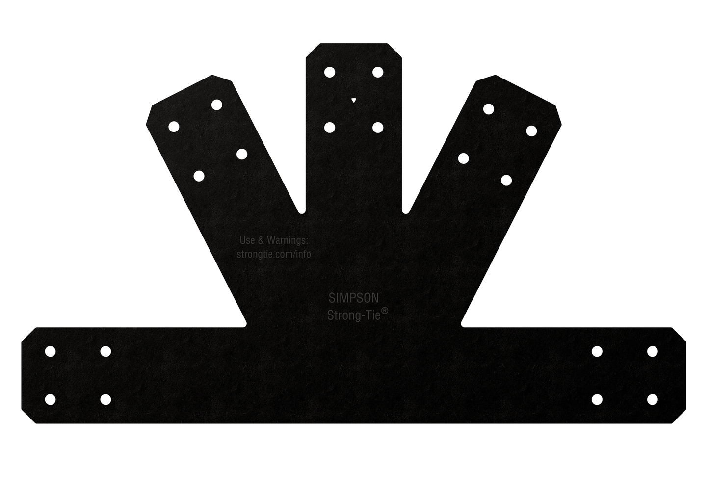 Simpson Strong-Tie APVGP612 Outdoor Accents® Avant Collection™ 6:12 Pitch, Black Powder-Coated Gable Plate (Pack of 40)